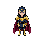 Noble hero sprite dressed as a battlefield commander.