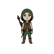 Ranger hero sprite with wilderness hunting gear.